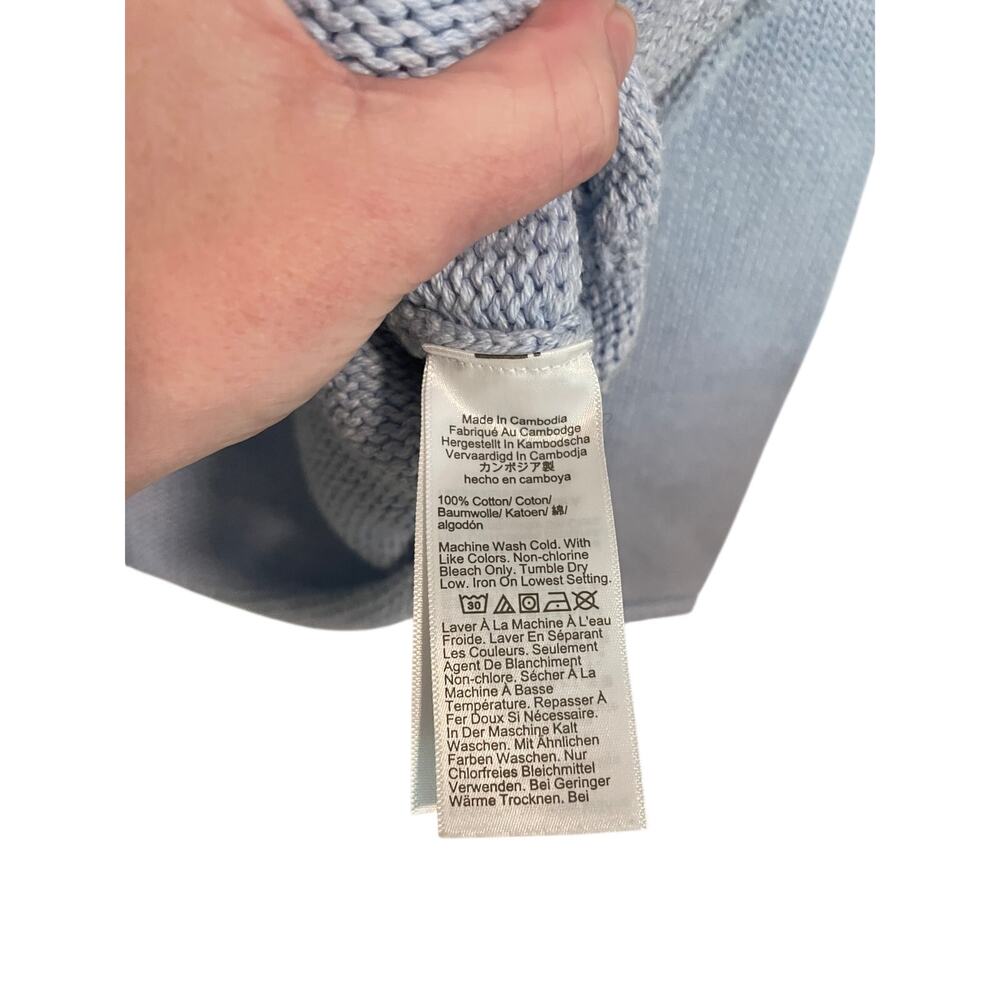 J. Crew Oarsman Rollneck Sweater Light Blue Women's Preppy Coastal Fall Medium - Picture 5 of 5